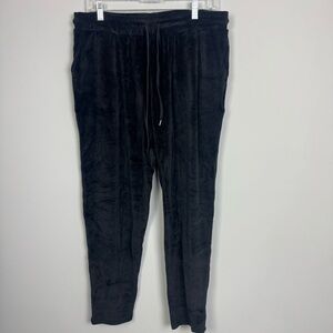 FREE PRESS | Black Velour Drawstring Waist Jogger Pants Women’s Size Large